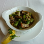 箱根ハイランドホテル　ラ・フォーレ - さざえとアスパラの炒め物