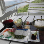 みはらし亭 - 刺身定食　500円　(2012.07)