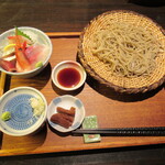 そば切り 黒むぎ - 海鮮丼と蕎麦のセット 1000円（2020年10月）