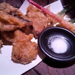 心楽 - かつおの漬揚げ。かつおの風味がベリーグッド。下味があるから、塩でさっぱり。