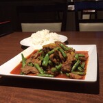 BANGKOK タイ料理 - ムーパッドブリックゲーン＆ジャスミンライス