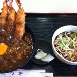 たつや - 2012.7.20　名物！えびカレー丼（冷たいうどん付き）1000円