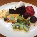 ガトーショコラのケーキプレート