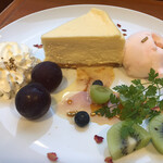 ニューヨークチーズケーキのプレート