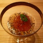 Kaikatei Souan - 先付  越のルビー味噌漬け蟹射込み とんぶりジュレ