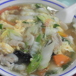 草魚 - 五目そば（卵は溶いてもらいました）