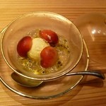 Kaikatei Souan - 水菓子  新生姜のアイスとパッションフルーツジュレ  レーニア