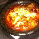 くいもの屋わん - トッポギのとろ〜りチーズ焼き504円(2012/07)