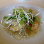 倶楽湾 - ランチコース：芝海老の葱生姜蒸し