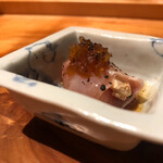 焼き鳥 とりら - 白肝胸巻刺し