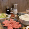 焼肉 哲 - 料理写真:上カルビ定食（ライス 大盛り無料）1,900円 ＋ 肉増し 780円。