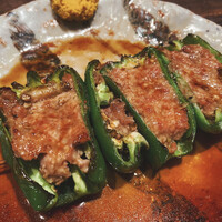 鳥茂 - ピーマンの肉詰め