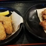 葵 - 牡蠣フライ・鶏唐揚げ 各200円