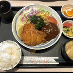 ミルキーウェイ - ハンバーグとヒレカツ定食