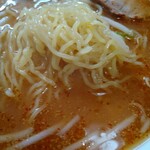 しらさぎ食堂 - 麺。細めな縮れ麺。大盛りにすれば良かった。