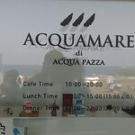 ACQUAMARE - お店入口付近。
                                引きで撮ると周りにお集まりの沢山の皆様のお顔が入っちゃうのでこんな感じに撮ってみました。