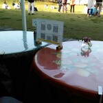 ACQUAMARE - テラス席の感じ。
                                丁度日陰になっちゃって薄ら寒くなって来ました。