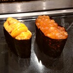 寿司大 - ウニと生イクラ