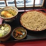 味奈登庵 - ミニ天丼セット（¥ 650）