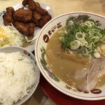 天下一品 - からあげ定食（ラーメンこってり、ニンニク有り）