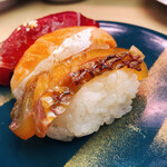 天下寿司 - 漬け3種はマグロ、鯛、鮭♪