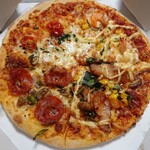 ドミノ・ピザ - クワトロ2ハッピー(エビマヨ、マルゲリータ、デラックス、チキテリ)