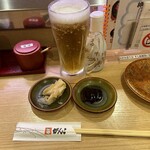 回転寿司がんこ - 生ビール