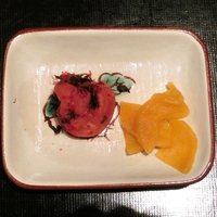 銀座むらき - 甘エビ＆まぐろ丼 1000円 の香の物