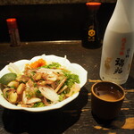 Kura moto - 地鶏タタキ ＆ 冷酒