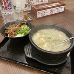 カルビ丼とスン豆腐専門店 韓丼 - ミニカルビ丼とスン豆腐セット