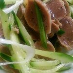中華麺館 - 砂肝と胡瓜ネギの和え物