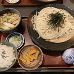 酒肴 おおぎ - 鴨せいろうどん 定食セット