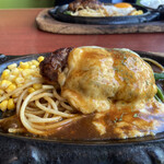 くいしんぼステ－キハウス - デミチーズハンバーグ　ライススープお代わり自由750円税込