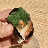 おたる政寿司 新宿店 - ボタンエビ頭・味噌・卵軍艦