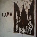 Lama coffee - 壁に書かれた看板