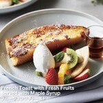 French French cuisine with Fresh Fruits Maple
