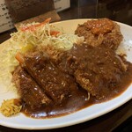 とんかつ ひろ喜 - ヒレとんかつ&クリームコロッケ定食（￥1250）