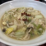 極楽うどん TKU - ホルモン味噌うどん（￥880）