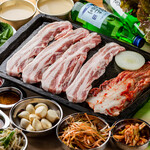 Raw samgyeopsal set for 1 person