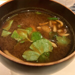 割烹 一楓 - なめこの味噌汁