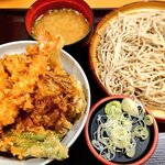 天丼てんや - ｵｰﾙｽﾀｰ天丼そばｾｯﾄ