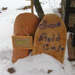 スノーフィールドカフェ - 入り口の看板