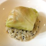フランス料理グルメ - 天然ほたて貝のキャベツ包み