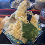 つるつるうどん瓢六庵 - お昼の天ぷら定食　天ぷら