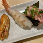 Sushi Izakaya Yataizushi - 赤海老・ねぎとろ（サビ抜き）