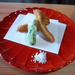 日本料理 鎌倉山倶楽部 - 初物松茸の揚げ物