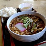 いづみや - たぬきそば、ライス