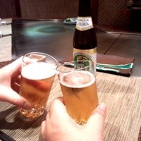 鉄板焼　堂島 - まずは、乾杯！ノンアルですが。。。（笑）