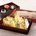 鳥と手打ち蕎麦 とり数寄 - 蕎麦天麩羅合成_前菜付