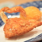 新日本料理おぶね - 松茸のクリームコロッケとソフトシェルの唐揚げ